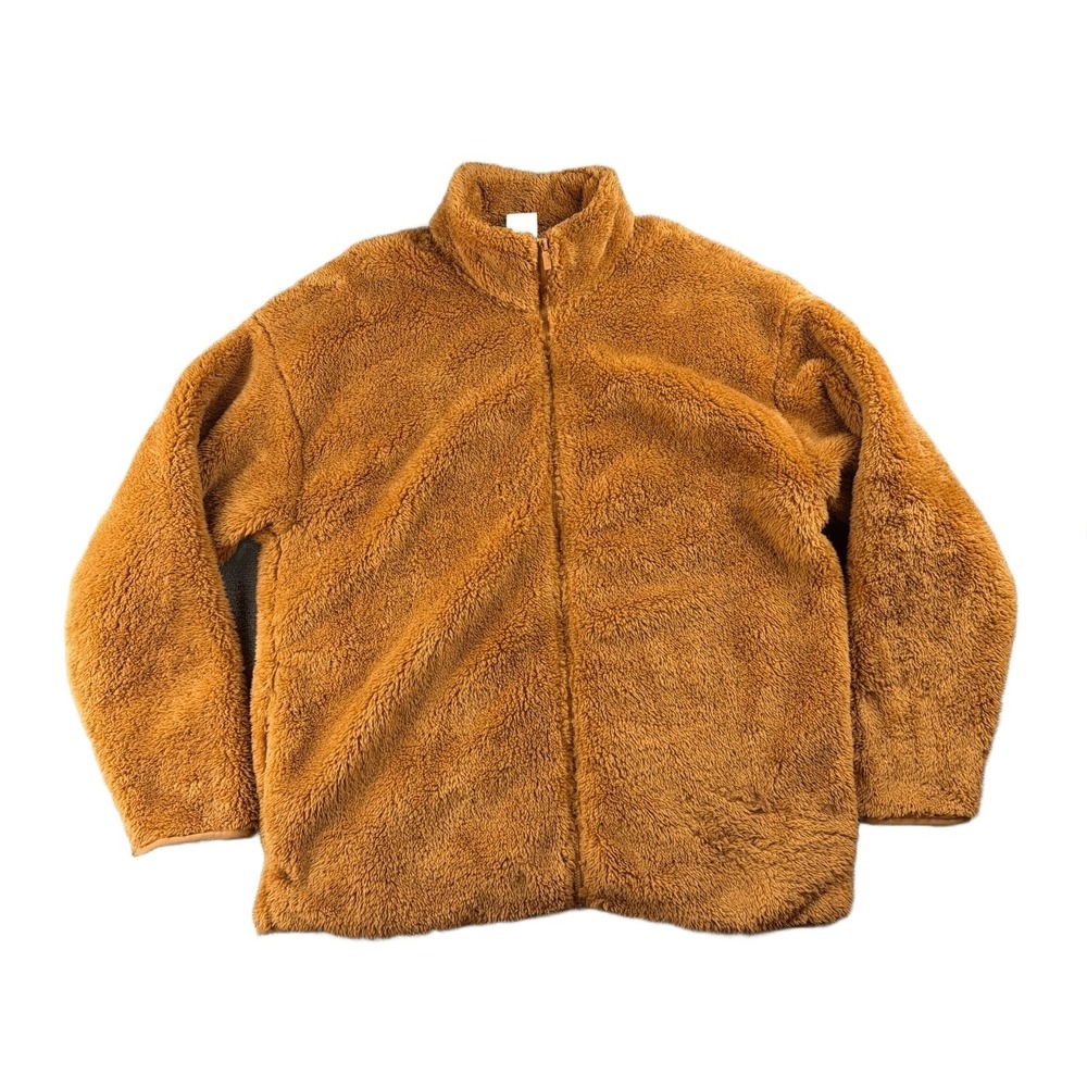 PINK Victorias Secret Teddy Fleece Jacket Women M Brown Full Zip Cozy Streetwear
